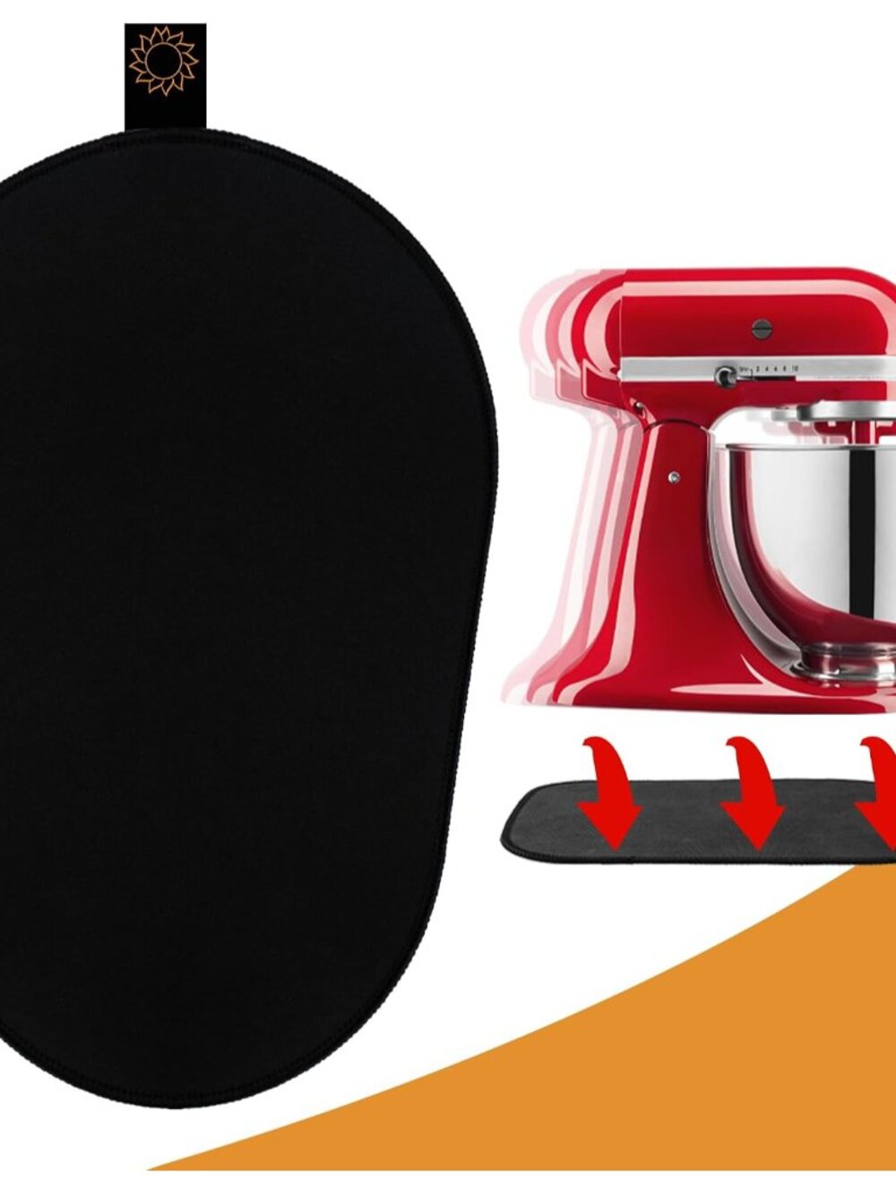 Sliding Mat for Kitchenaid 5-8 Qt Bowl-Lift Stand Mixer, Size 14.57" x 10"